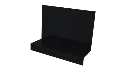 Примыкание боковое фальц 25x65x130 мм, 9005 черный янтарь глянцевый