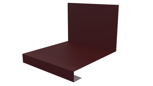 Планка примыкания нижняя к трубе фальц 140x200 мм, 3005 винно-красный матовый