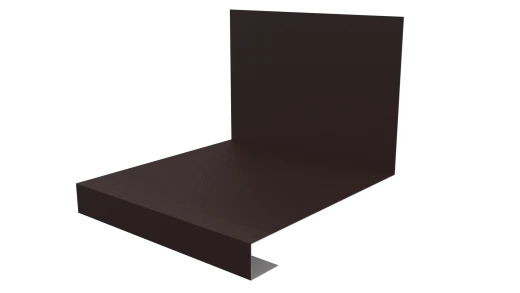 Планка примыкания нижняя к трубе фальц 140x200 мм, 8017 шоколадно-коричневый матовый