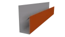 Планка П-образная 30x20x2000 мм, 2004 оранжевый глянцевый