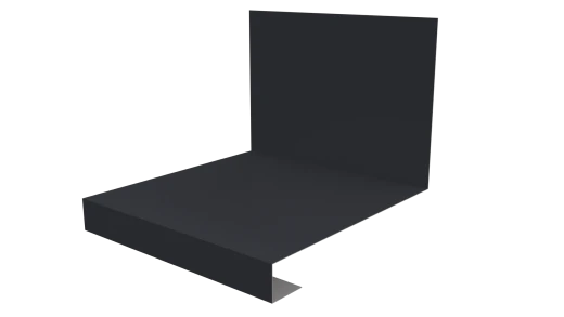 Планка примыкания нижняя к трубе фальц 140x200 мм, 7024 графитовый серый глянцевый
