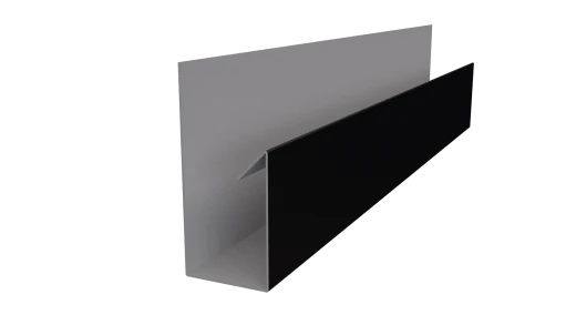 Планка П-образная 30x20x2000 мм, 9005 черный янтарь матовый