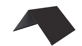 Конёк простой 150x150x2000 мм, 8019 серо-коричневый глянцевый